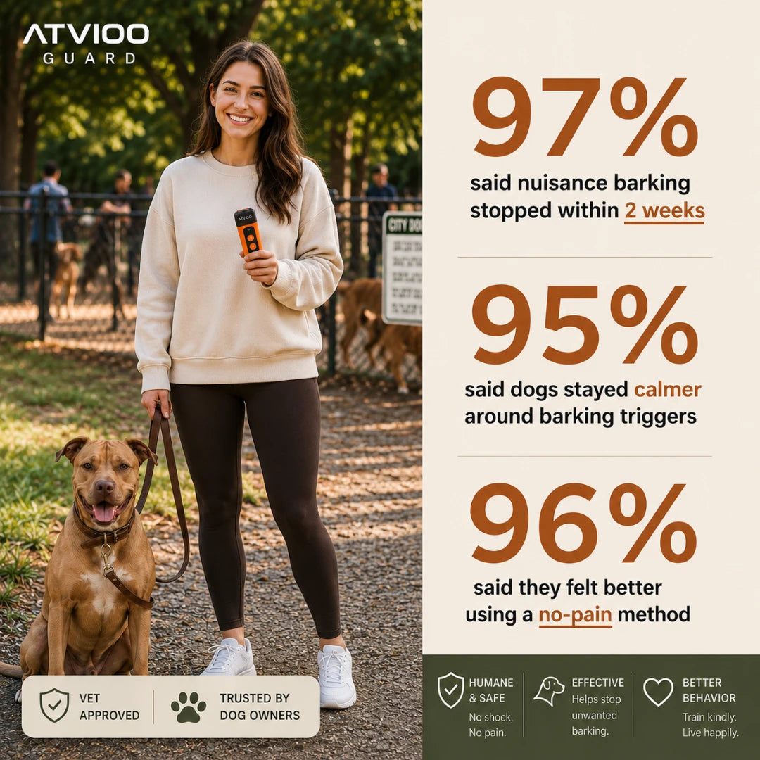 ATVIOO™  Humane Ultrasonic Dog Training Device