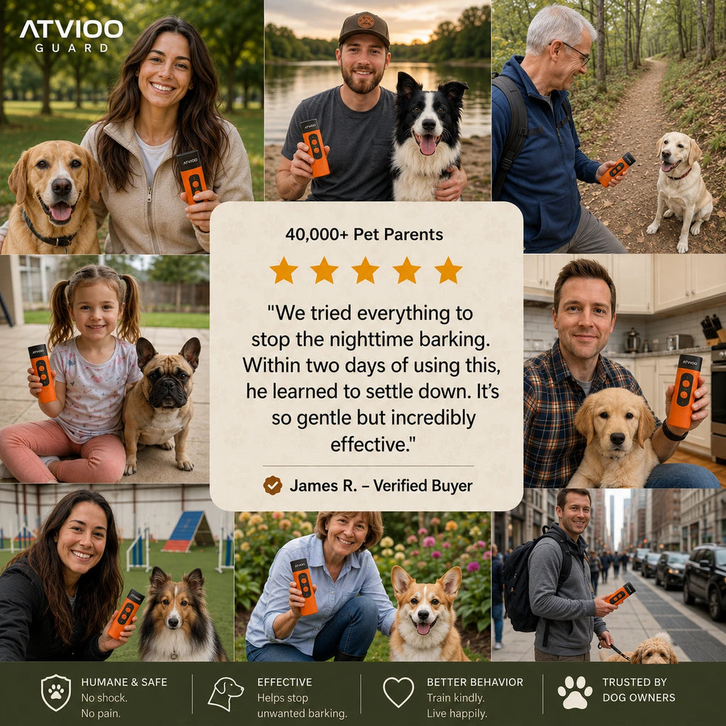ATVIOO™  Humane Ultrasonic Dog Training Device
